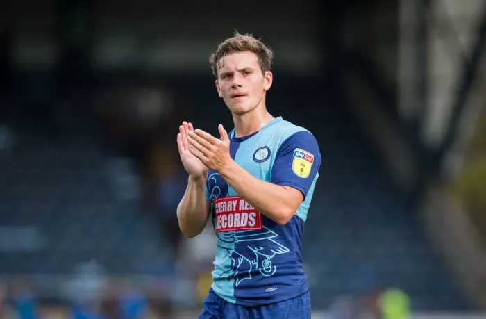 Framed Print : Dominic Gape vs Oxford United: A Season Highlight - Intense Moment from Wycombe Wanderers 2018 / 19 Match