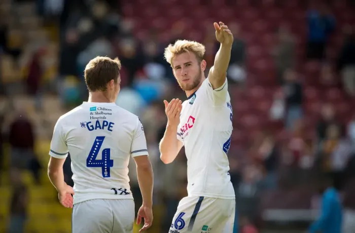 Framed Print : Jason McCarthy in Action: Wycombe Wanderers vs Bradford City, 2018 / 19 Season
