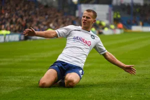 Portsmouth Prints: Bryn Morris's Goal Celebration: Wycombe Wanderers Defeat Portsmouth, September 2018