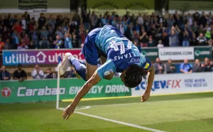 Carabao Cup Prints: Celebration: Randell Williams Scores for Wycombe Wanderers vs Northampton Town (2018/19)