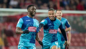 Celebration Photos 2018/19 Prints: Fred Onyedinma's Goal Celebration: Wycombe Wanderers vs Sunderland (17/11/18)