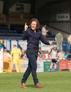 : Gareth Ainsworth in Action Against Walsall, Wycombe Wanderers, 22/04/19