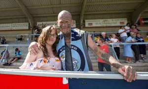 Images Dated 2018 August: Wycombe fans against Blackpool