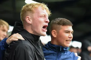 Portsmouth Prints: Wycombe fans at Portsmouth