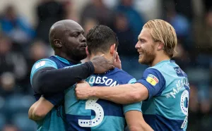 Celebration Photos 2018/19 Prints: Wycombe Wanderers: Thrilling Victory Celebration vs Burton Albion (2018/19)